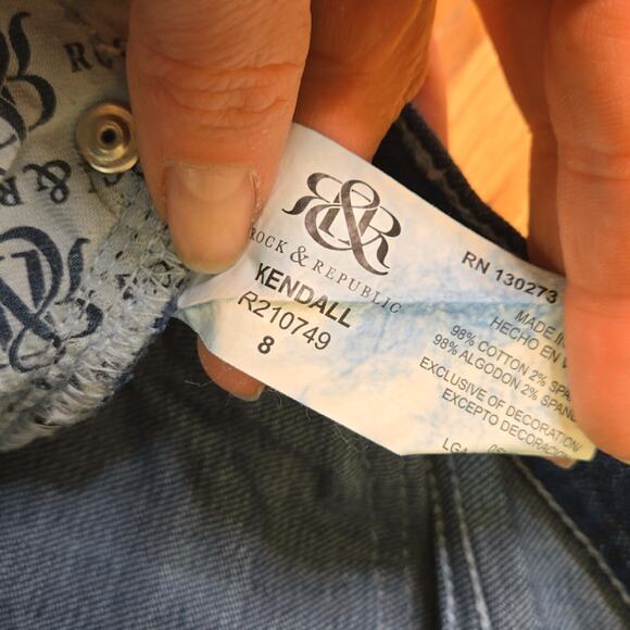 Rock & Republic Kendall Capri/Crop Jeans size 8 - Picture 5 of 8